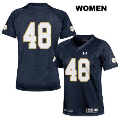 Notre Dame Fighting Irish Women's Xavier Lezynski #48 Navy Under Armour No Name Authentic Stitched College NCAA Football Jersey IYT0299TS